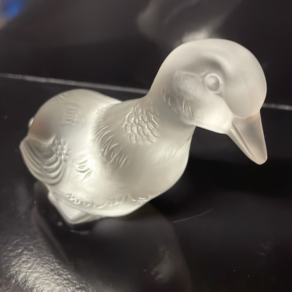 Lalique Crystal France Duck Figurine